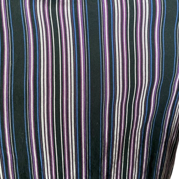 Boss Hugo Boss Men's Black Purple Striped Long Sleeve Button Front Shirt Size 16 - Picture 4 of 9